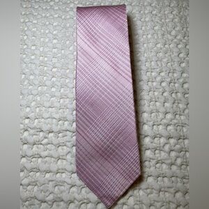 Calvin Klein Pink Checkered Men's Tie